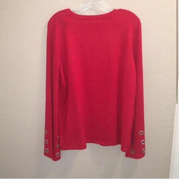 Carmen Marc Valvo Scarlet Ruby Sweater Size XL NWT - Picture 3 of 8
